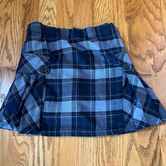Lands End Blue Yellow Plaid Uniform Skirt Sz 7 - Picture 1 of 1